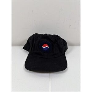 Pepsi Hat Cap Snap Back Black‎ Embroidered Logo Cotton Cola Pepsico